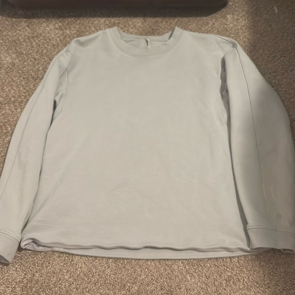 Lululemon Mens Size L Long Sleeve Gray Crewneck